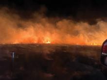 Fires burn in Jack County in August 2023. Jack County declared a state of natural disaster Wednesday, Oct. 15, ordering a ban on all outdoor burning for the next seven days. Archive photo