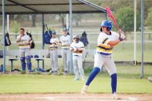Bryson Cowboy Hudson Fisher was runner-up for the Texas High School Baseball D-Bat 1A Hitter of the Week for the week ending April 3. He had 5 hits, including a double, with 2 RBI, 2 walks, 4 stolen bases and was hit by a pitch. Photo/Ashley Anderson
