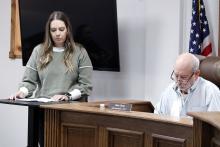 Jack County Justice of the Peace Jessica Bailey details her office’s increasing case load since October 2024. Commissioners granted Bailey’s request Monday, Jan. 12 to hire an additional clerk to help meet growing demands. Photo/Ashley Anderson