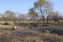 A two-vehicle collision Sunday afternoon on U.S. Highway 380 west of Jacksboro leaves five people dead and two injured. Photo/Ashley Anderson