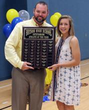 Caleigh Forbus received the Outstand Female Athlete of the Year Award.