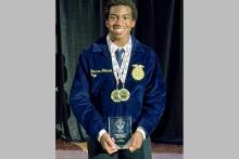 Jacksboro High School junior Garrison Johnson is named the 2025 individual FFA national champion for range judging. After attending the Texas Section Society of Range Management Youth Range Workshop over the summer, Johnson was selected to represent Jacksboro and the state on the national level in California in February. Contributed photo/Jacksboro ISD